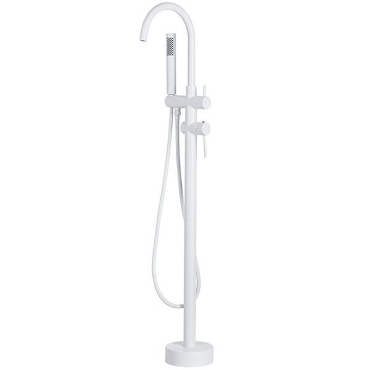 Mosdó csaptelep, BR2155, Rozsdamentes acél, Fehér