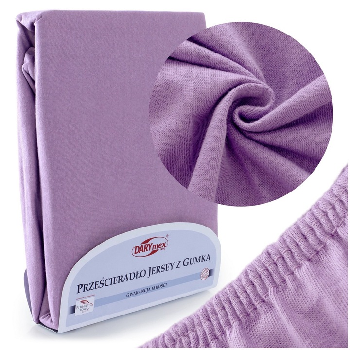Cearceaf cu elastic, Darymex, Jerseu, 220x200 cm, Violet
