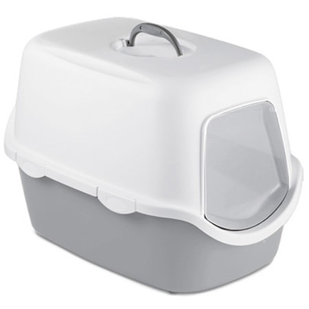 Litiera cu acoperis Stefanplast Cathy, Gri, 56x40x40 cm