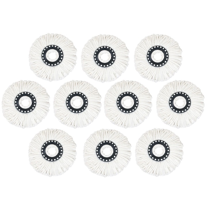 Set 10 rezerve mop M022A, Rotund, Alb