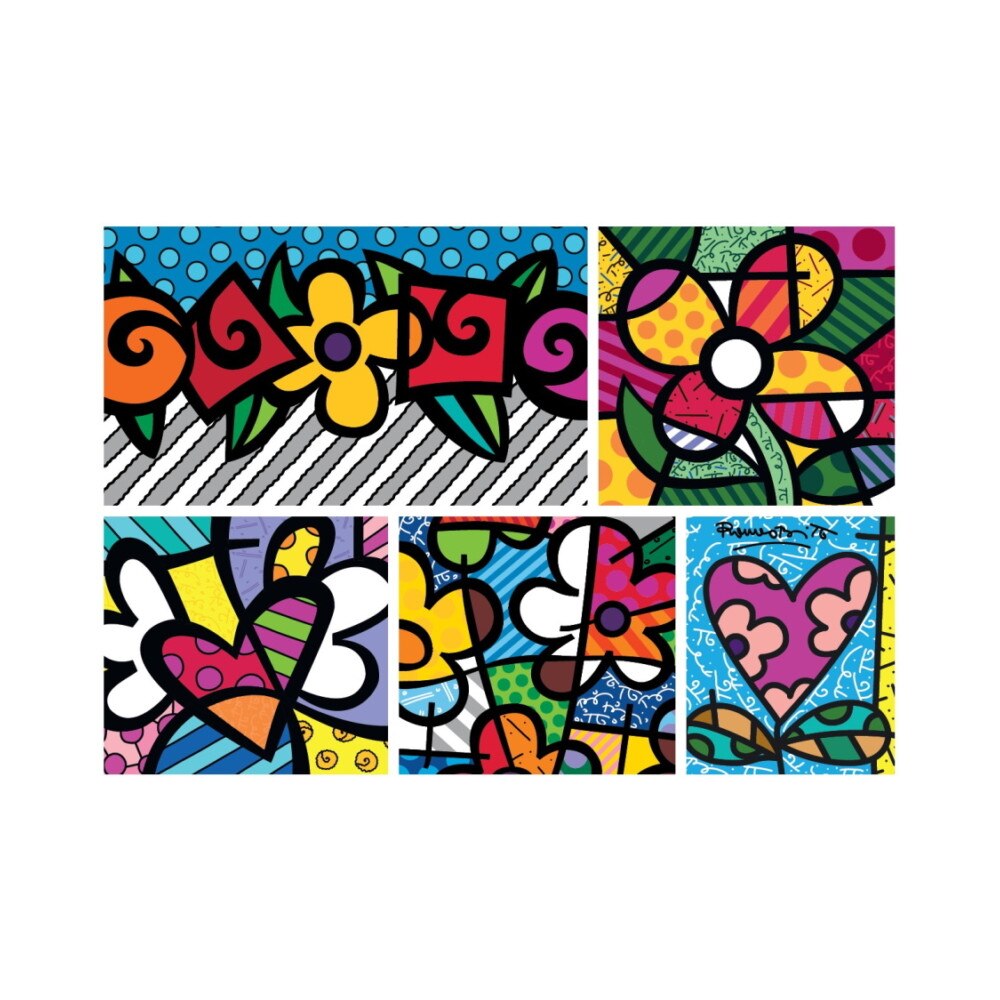 Puzzle Romero Britto - Collage: Flowers