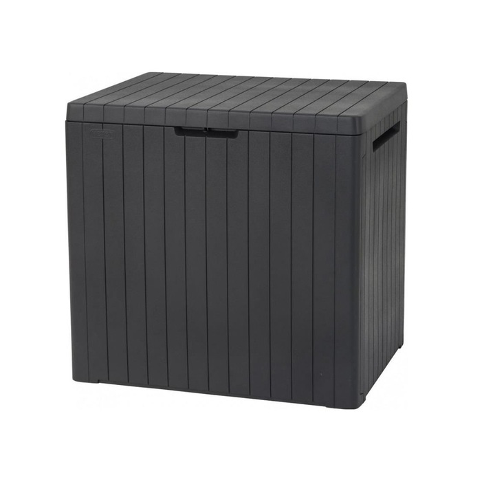 Градинска кутия за съхранение, Keter Box City, 113 л, 58x44x55 см, Антрацит