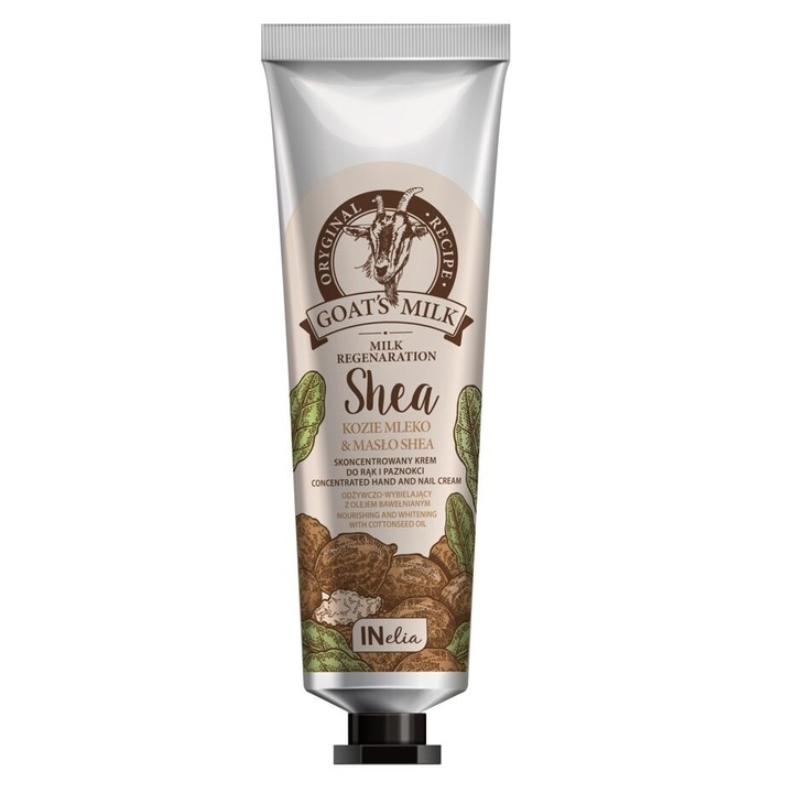 Crema pentru maini si unghii concentrata, cu lapte de capra si unt de shea INelia Revers 100 ml