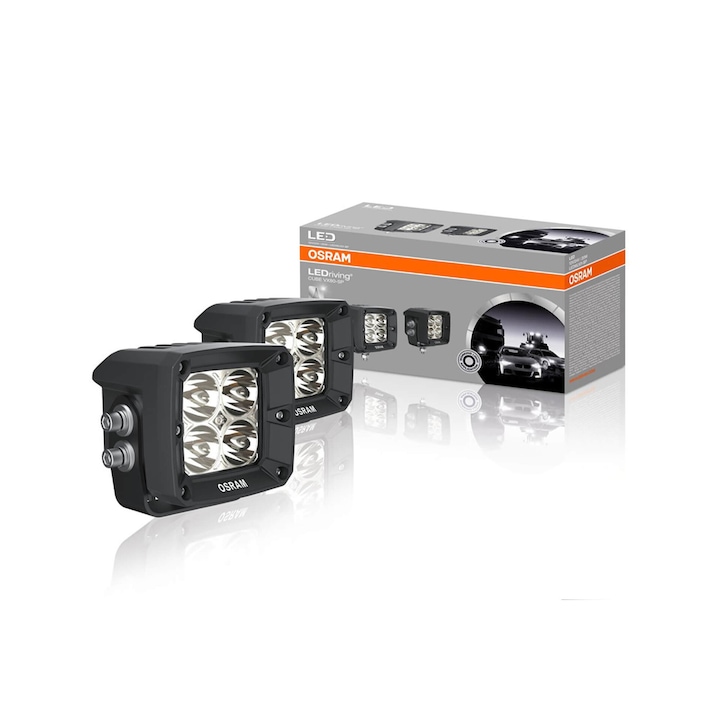 OSRAM OFF-ROAD CUBE VX80-SP К-кт LED квадратни халогени 7.5W 80x75x85mm 6000K, 1300LM, 12/24V, IP67, E-mark E4