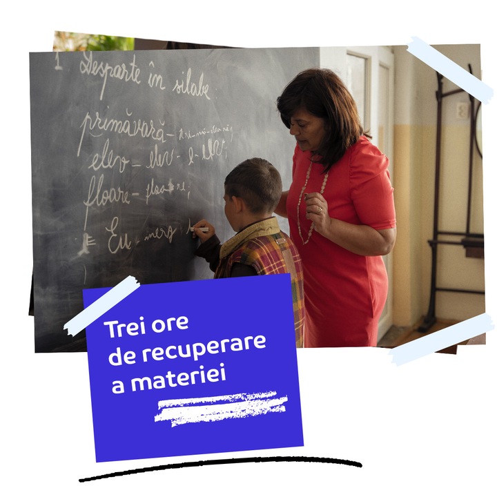 Donație 81 lei - trei ore de recuperare a materiei.