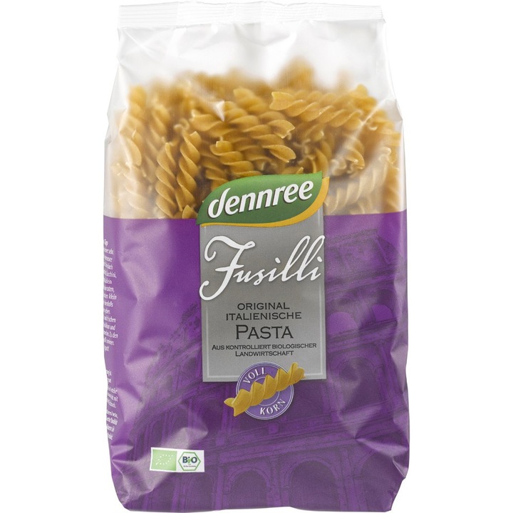 Dennree teljes kiőrlésű durumbúza fusilli, Dennree, 500g