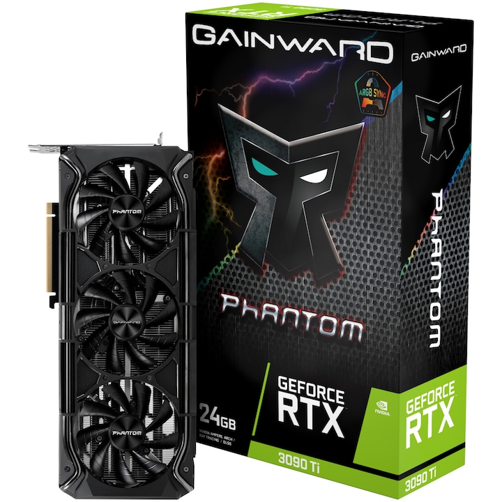 Видео карта Gainward GeForce® RTX™ 3090 Ti Phantom, 24GB GDDR6X, 384-bit