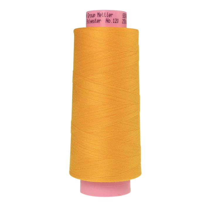 Ata de surfilat si cusut finete 120, con 2500 m, Mettler Seracor, culoare papaya