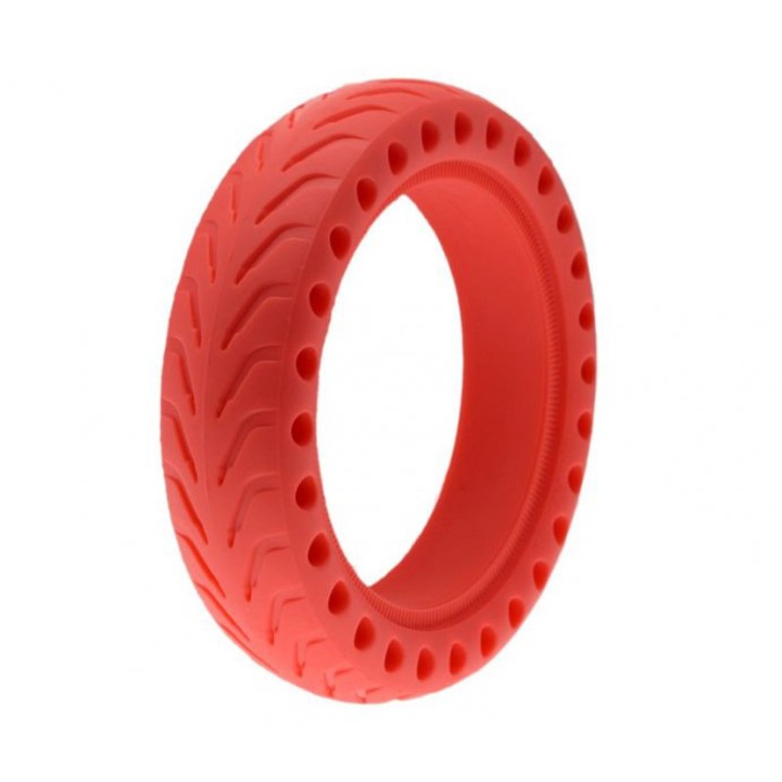 Anvelopa trotineta fara camera, 8,5 x 2 inch, culoare rosu, pentru Xiaomi M365