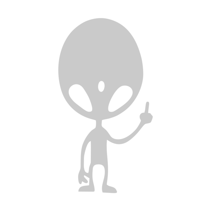 Sticker decorativ pentru intrerupator Alien,10 cm, alb