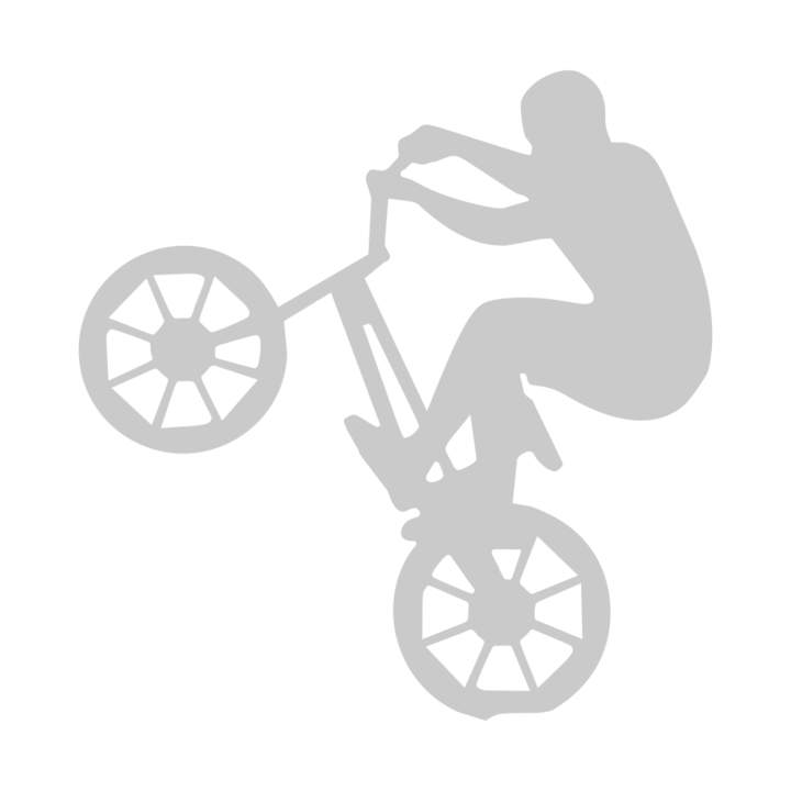 Декоративен стикер за превключвател Biker man, 10 см, бял