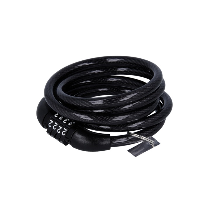 Antifurt pentru bicicleta cu cifru din 4 cifre, Negru, TLF-BBL4943