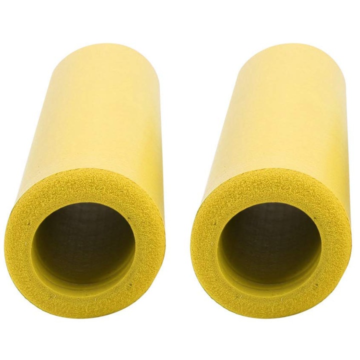 Set 2 Manere Bicicleta, 130 mm, 20 mm, Absorbtia socurilor, Spuma siliconica, Galben