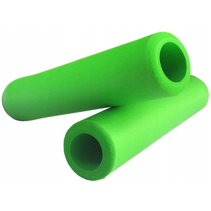Set 2 Manere Bicicleta, 130 mm, 20 mm, Absorbtia socurilor, Spuma siliconica, Verde