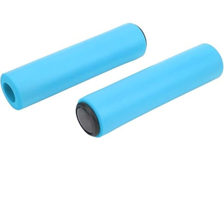 Set 2 Manere Bicicleta, 130 mm, 20 mm, Absorbtia socurilor, Spuma siliconica, Albastru