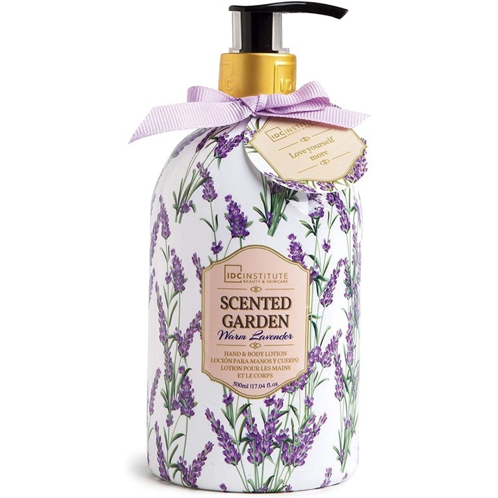 Kéz- és testápoló krém Scented Garden Warm Levendula IDC Institute 40192, 500 ml