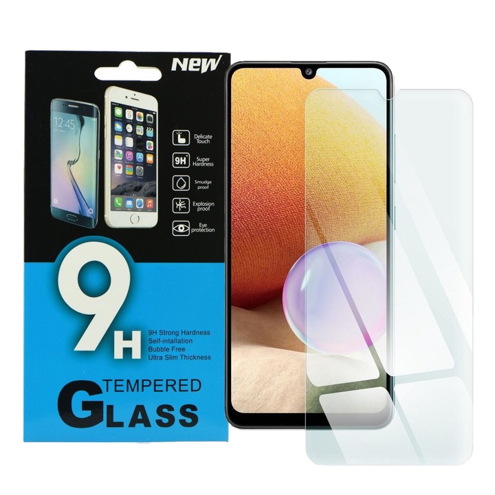 Samsung Galaxy M22 4G / M21 2021 / M32 4G / A22 4G / A31 / A32 4G / A33 5G kompatibilis üvegfólia, előlapi, edzett