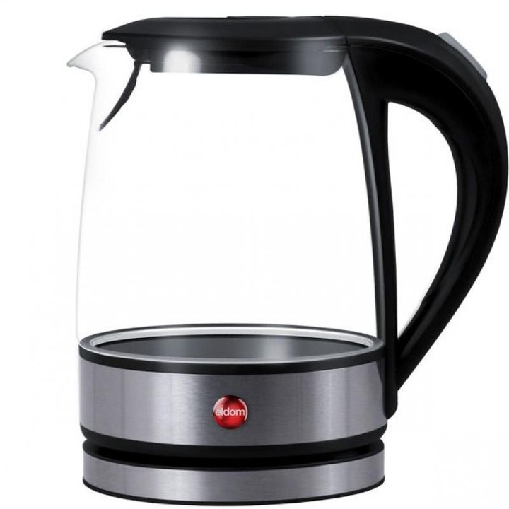Fierbator ELDOM C410 LITEA 1,2 L 1500 W Negru, Transparent