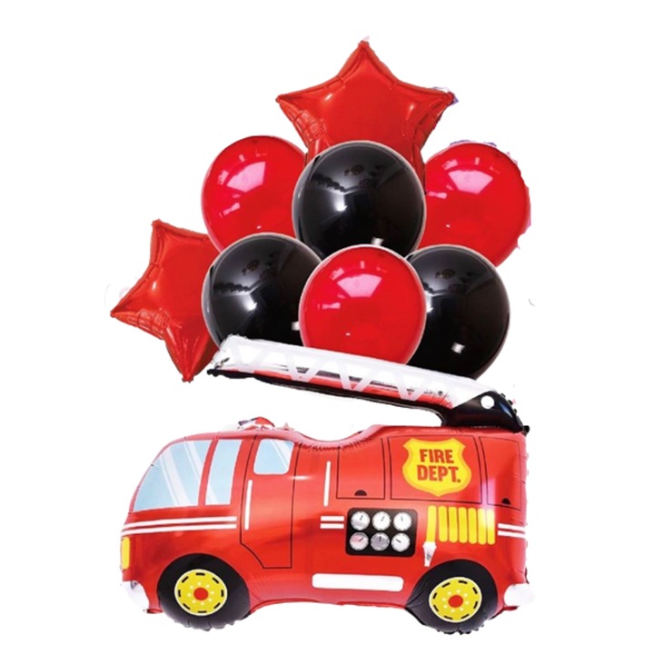 Комплект за подреждане на балони от фолио, пожарникари, 9 бр