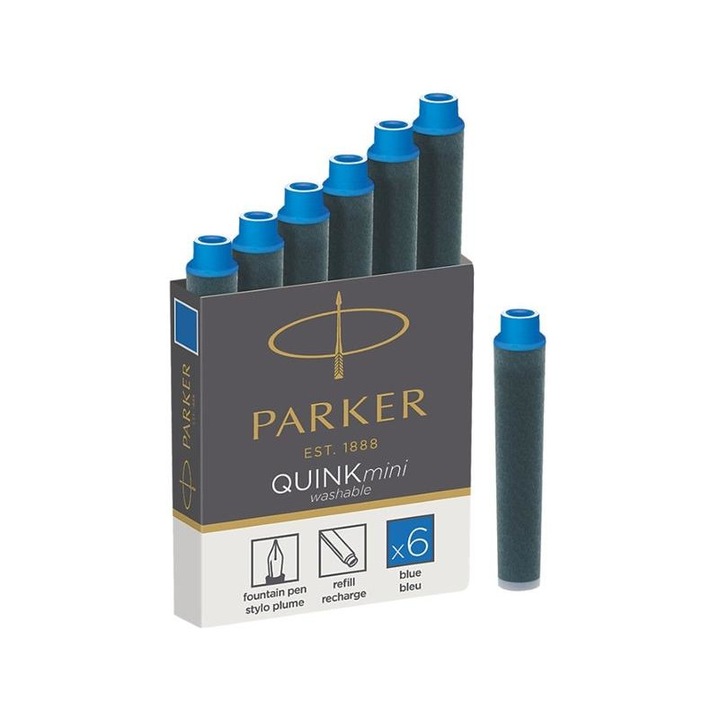 Parker royal 6db rövid kék tintapatron