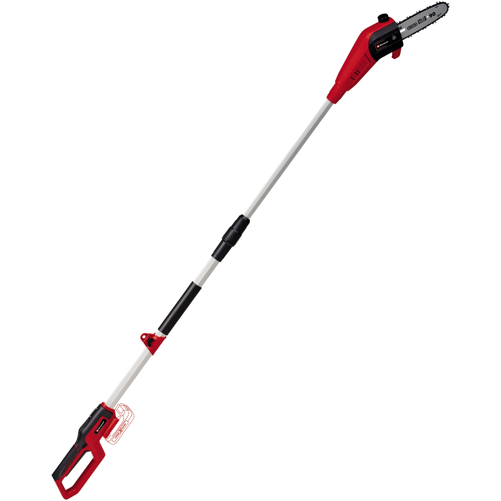 Fierastrau crengi multifunctional pe acumulator Einhell Power X-Change GC-LC 18/20 Li T-Solo, 18 V, 228-288 cm lungime bara telescopica, 195 mm lungime taiere, fara acumulator/inca