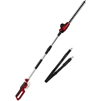 Foarfeca electrica pe acumulator pentru tuns gard viu la inaltime Einhell Power X-Change GC-HH 18/45 Li T-Solo, 18 V, 1400 curse/min, 410 mm lungime maxima teiere, 18 mm distanta intre dinti, maner telescopic, fara acumulator/incarcator