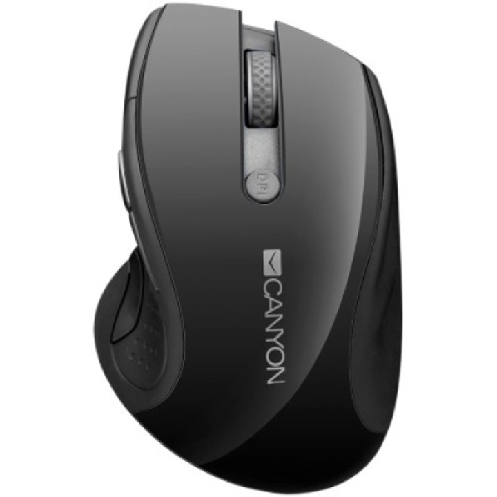 Mouse, Canyon, Fara fir, 1600 dpi, 6 btns, Negru