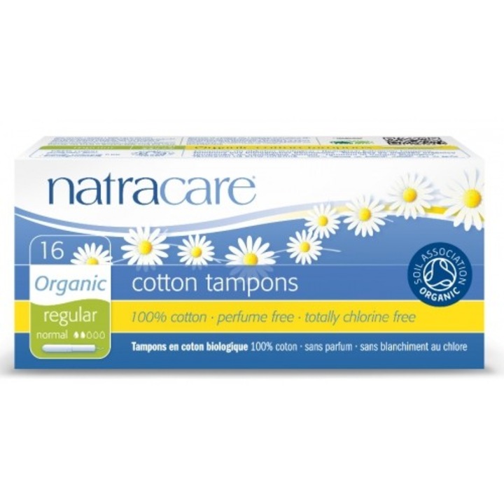 Tampoane bio cu aplicator Natracare - Normal, 16 buc