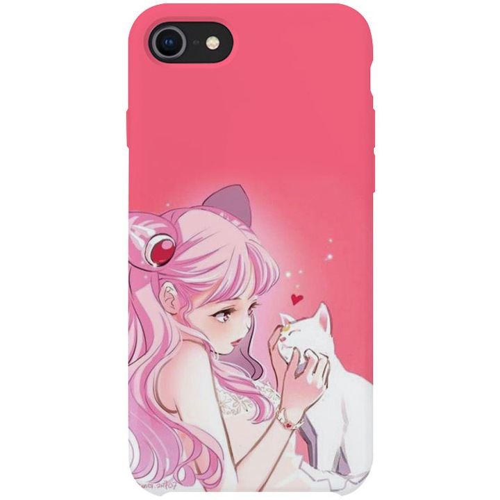 Премиум силиконов калъф за iPhone 7 Sailor Moon, PH1612B1M55