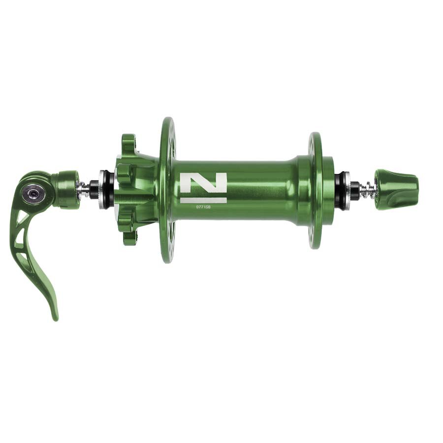 Butuc fata Novatec ,D771SB/A ,4-1, 32H ,Disc ,Verde Anodizat,157 grame(fara QR)