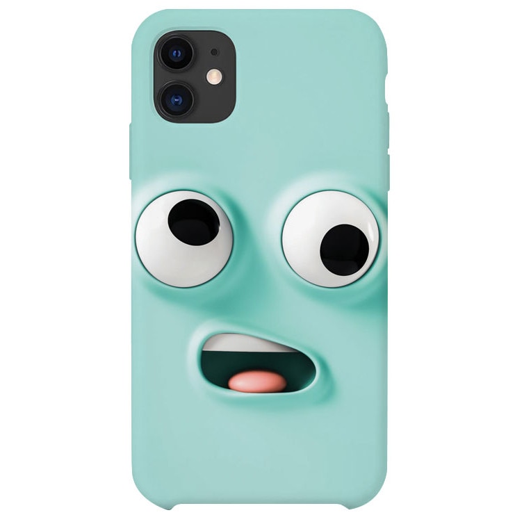 Husa pentru iPhone 12 din Silicon Premium, Funny Silly Face, PH072B1M22