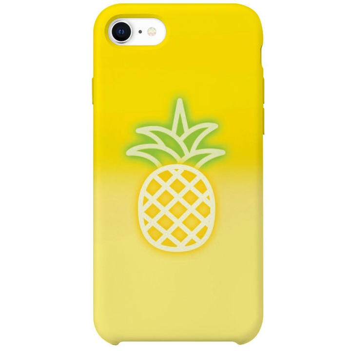 Калъф за iPhone SE 2020 от Premium Silicone, Neon pineapple, PH107B1M67