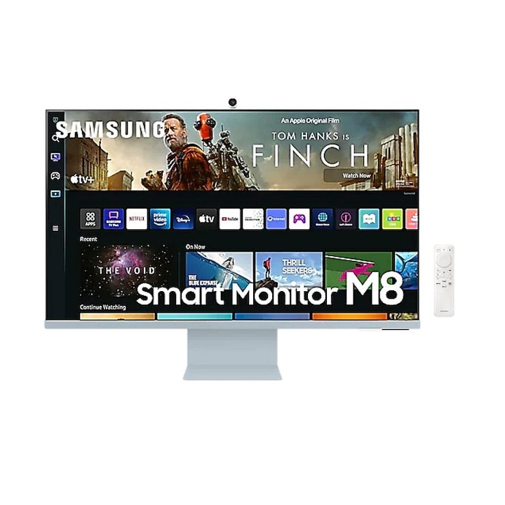 Смарт монитор, Samsung, S32BM80BUU, 32", VA, 4K, Micro-HDMI, USB-C, Bluetooth, Wifi, Дистанционно управление, Син