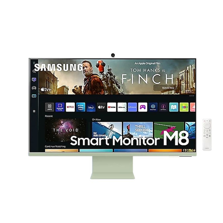Смарт монитор Samsung S32BM80GUU, 32", VA, 4K, Micro-HDMI, USB-C, Bluetooth, Wifi, Дистанционно управление, Зелен