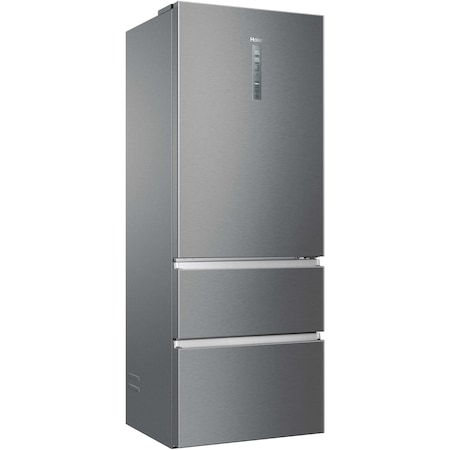 Combina frigorifica Haier A3FE743CPJ, 450 l, Clasa E, Total No Frost, Compresor Inverter, MyZone, SuperFreezing, Daylight, H 190 cm, Inox