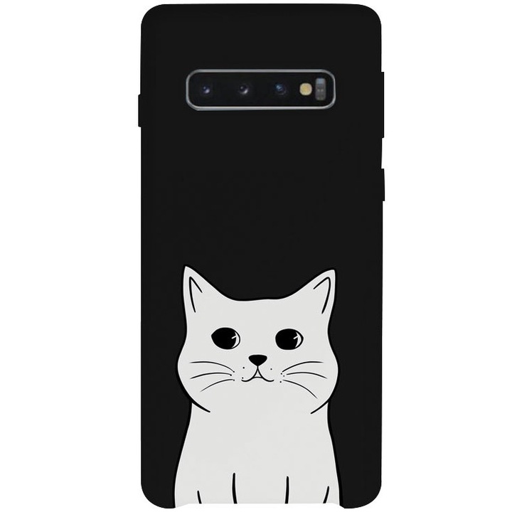 Капак за Samsung Galaxy S10 Plus от Premium Silicon, Бяла котка, PH334B2M312