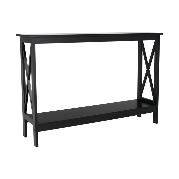 Consola mdf negru Apolos 120x30x80 cm