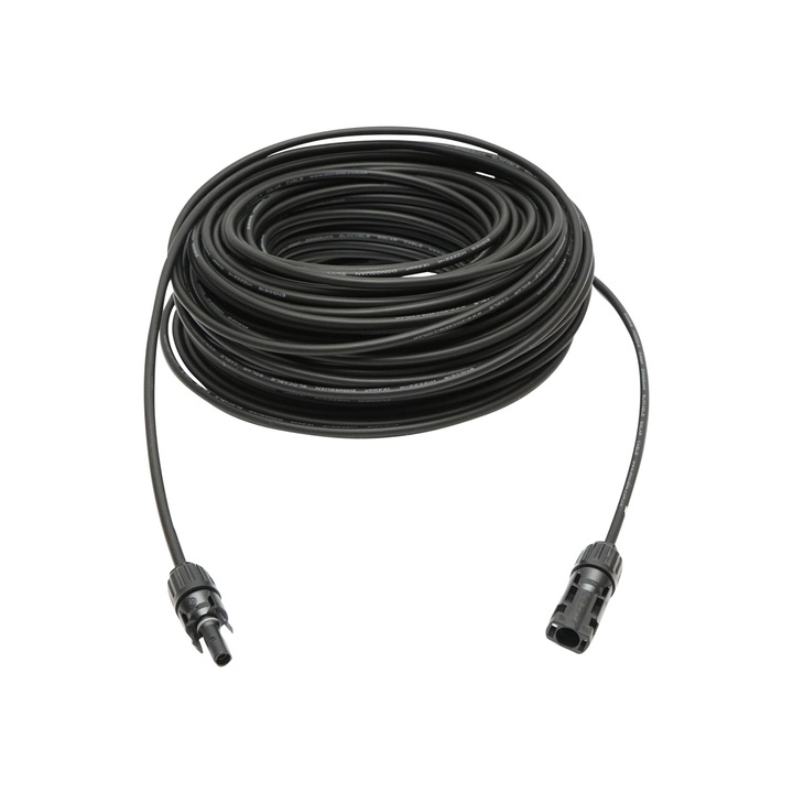 Cablu panou solar 4mmx50m negru, conectori MC4 Breckner Germany