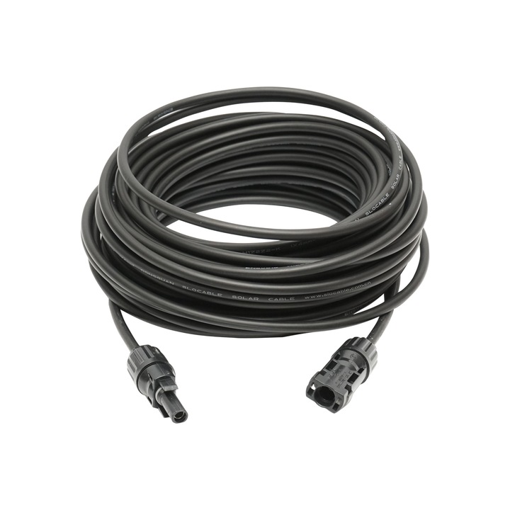 Cablu panou solar 4mmx20m negru, conectori MC4 Breckner Germany