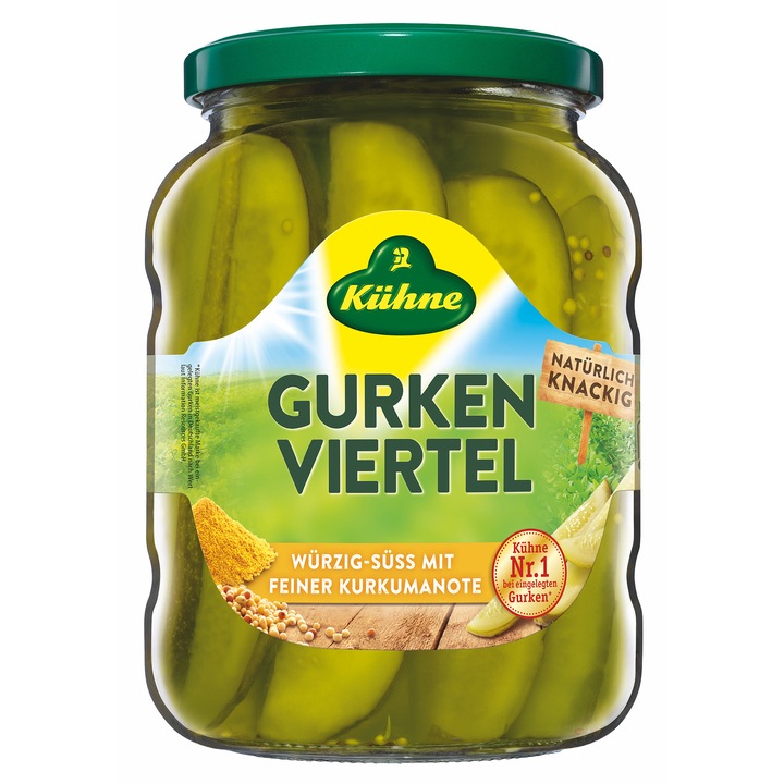Kühne Negyedelt uborka, 720 ml