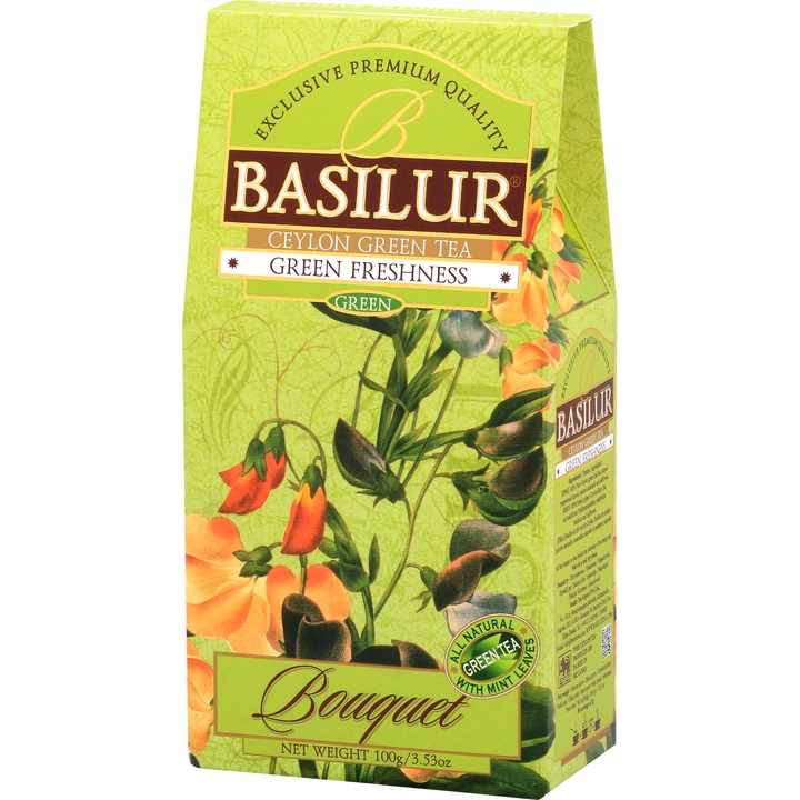 Basilur Green Freshness szálas zöld tea, 100 g