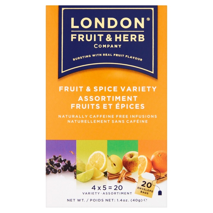 London Fruit & Herb Company gyümölcsös-fűszeres tea, 20 filter, 40 g