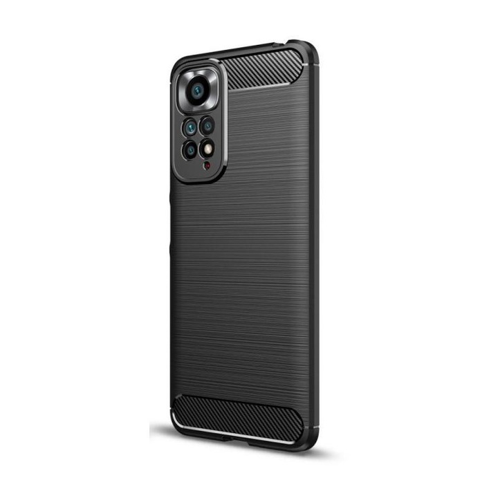 TECH-PROTECT TPUCARBON, Xiaomi Redmi Note 11 / 11S, tok, Black