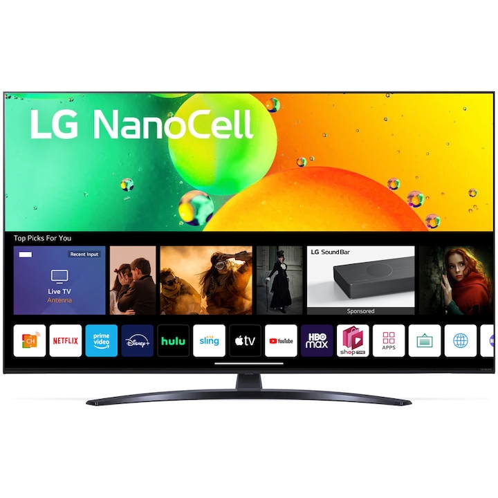 Телевизор LG NanoCell LED 43NANO763QA, 43" (108 см), Smart, 4K Ultra HD, Клас G