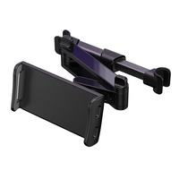 Suport tetiera auto tableta, Cauciuc, Rotire 360, Negru