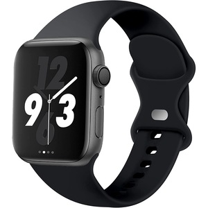 Curea silicon DALBAN®, pentru Apple Watch SE/8/7/6/5/4/3/2/1 Display 38/40/41 mm, Negru