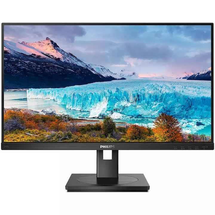 Philips 243S1 monitor, 23,8', LED IPS, Full HD, 75Hz, 4ms, DisplayPort, Vesa, Fekete
