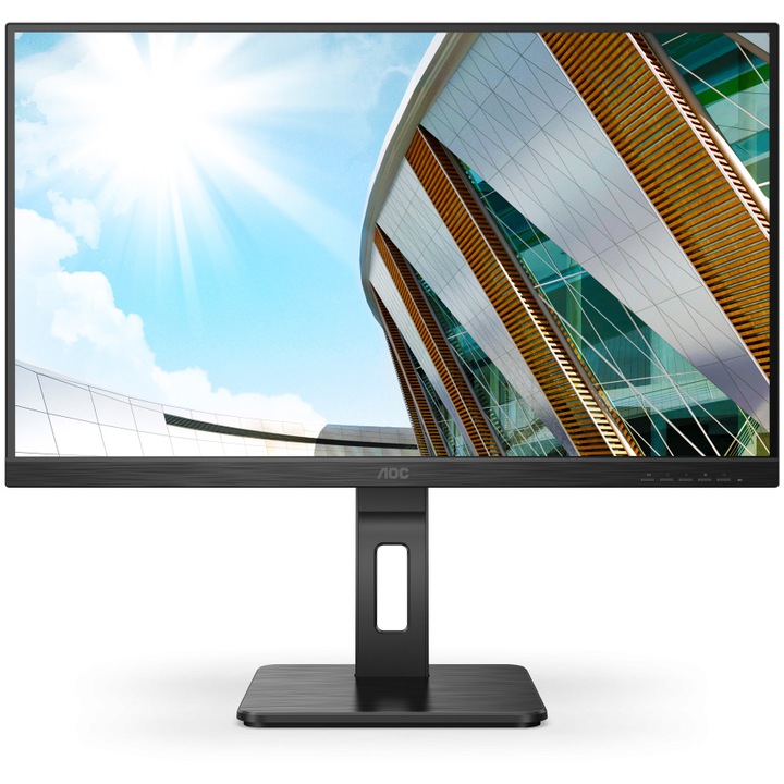 Monitor LED IPS AOC 27", WQHD, Dsiplayport, Adaptive Sync, Vesa, Fekete