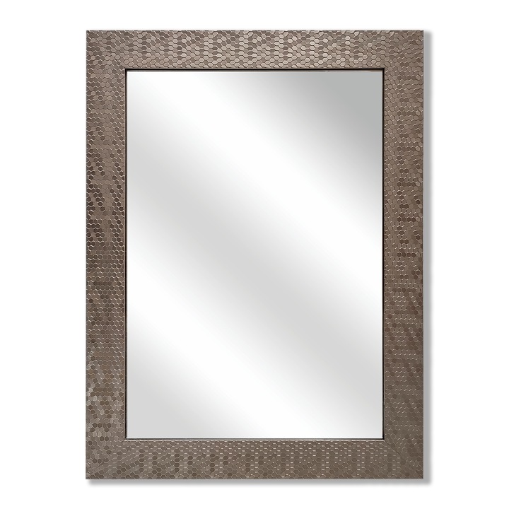 Oglinda de baie Picasio, Rama Glossy, 60x80 cm, Gri