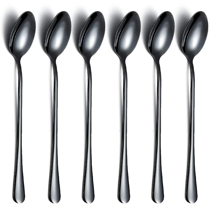 Set 6 lingurita cocktail din inox, Berglander CTISB6 negru